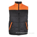 Zwart met oranje bodywarmer